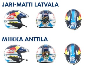 Cascos Jari-Matti Latvala y Miika Anttila. Infografía: VW Motorsport.