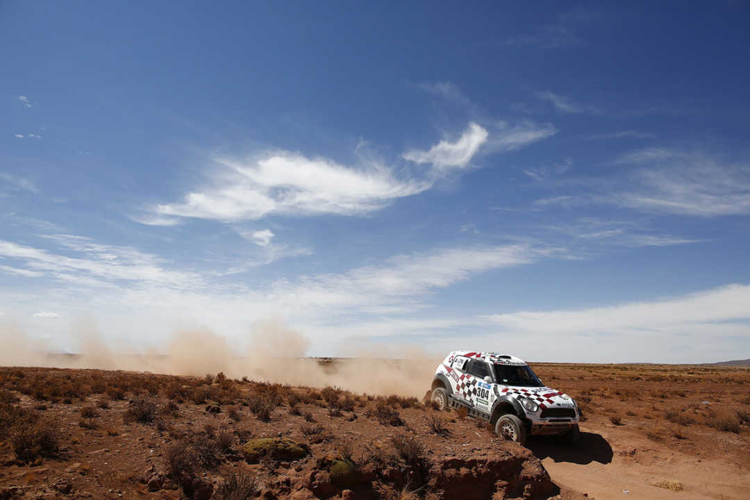 304 ROMA Nani (spa) HARO Alexandre (spa) MINI action during the Dakar 2016 Argentina,  Bolivia, Etape 6 - Stage 6, Uyuni - Uyuni,  from  January 8, 2016 - Photo Frederic Le Floc'h / DPPI