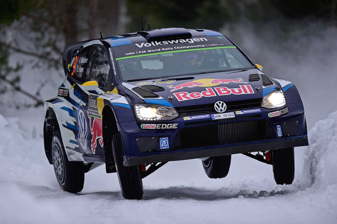 Andreas Mikkelsen (NOR), Ola Fløene (NOR) Volkswagen Polo R WRC (2015) Rally Sweden 2015