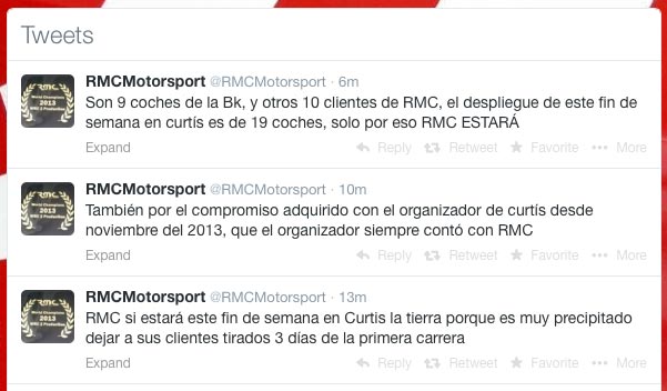 RMC participará en el Rally de Curtis