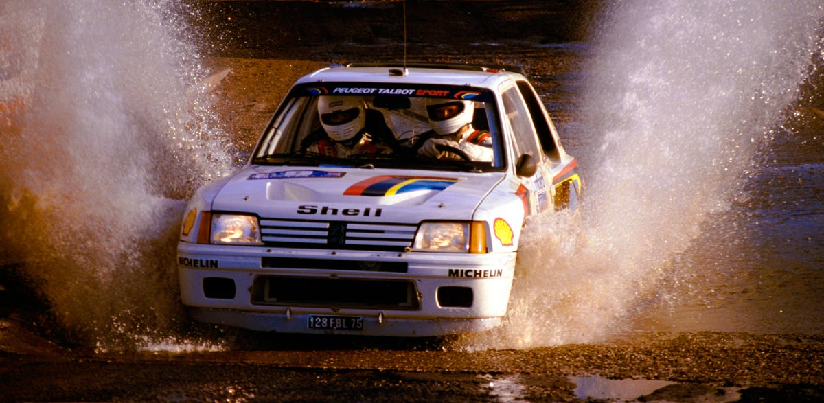 1984, Rallye RAC, Ari Vatanen. Foto: Peugeot Sport.