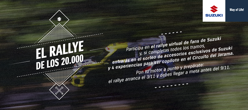 El Rallye de los 20000, promoción de Suzuki para el Rallye de Madrid