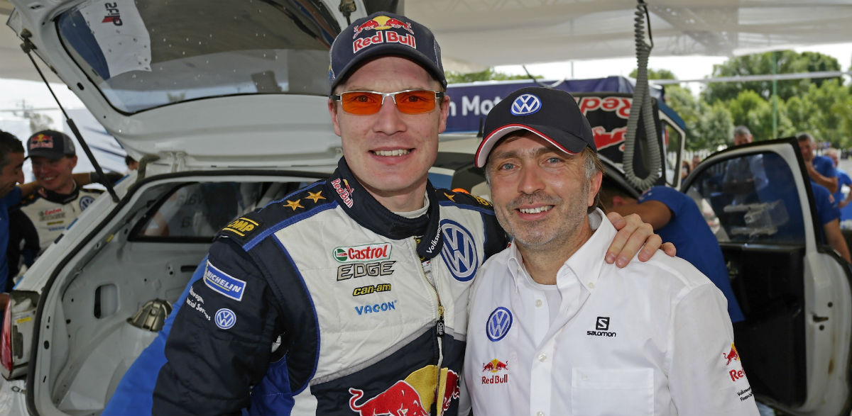 Jari-Matti Latvala y Jost Capito, Rallye de México 2015.