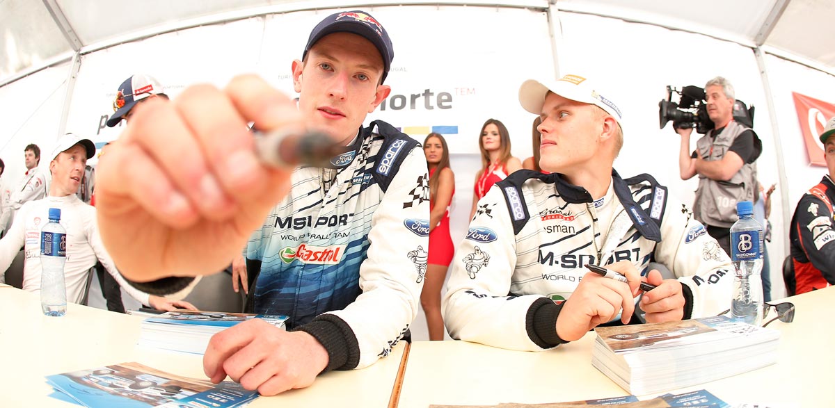 Elfyn Evans y Ott Tanak, Rallye de Portugal 2015.