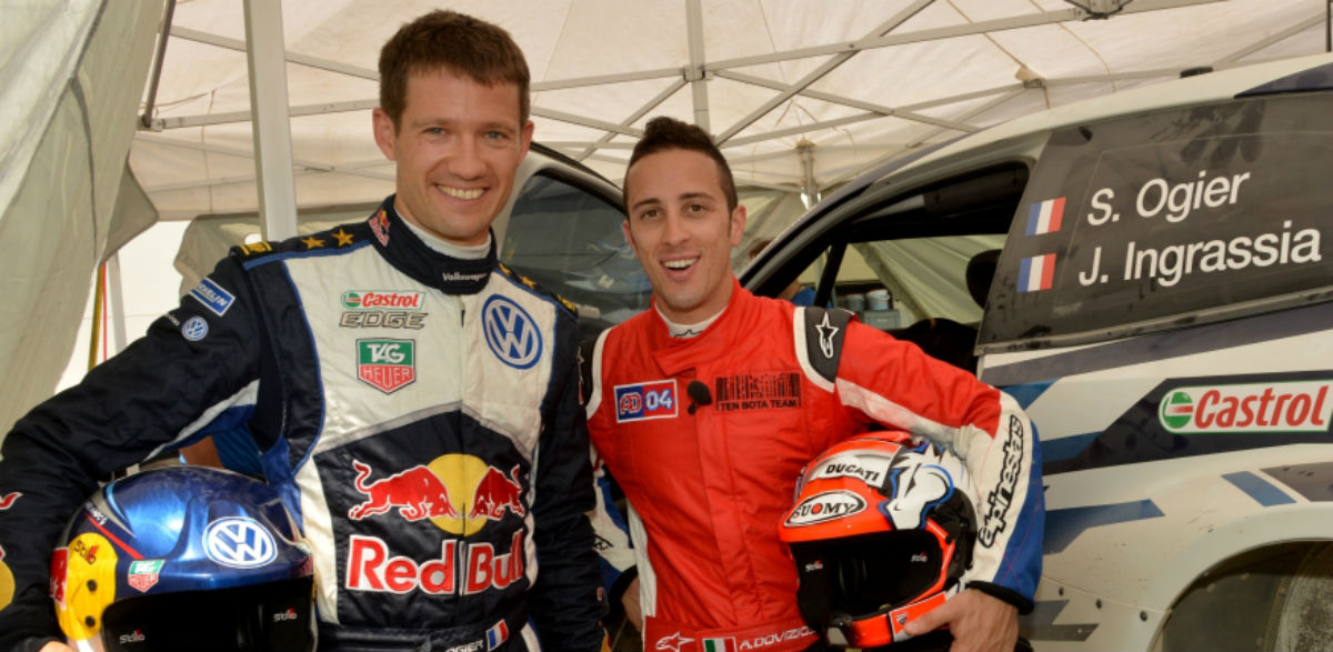 Sebastien Ogier y Andrea Dovizioso.