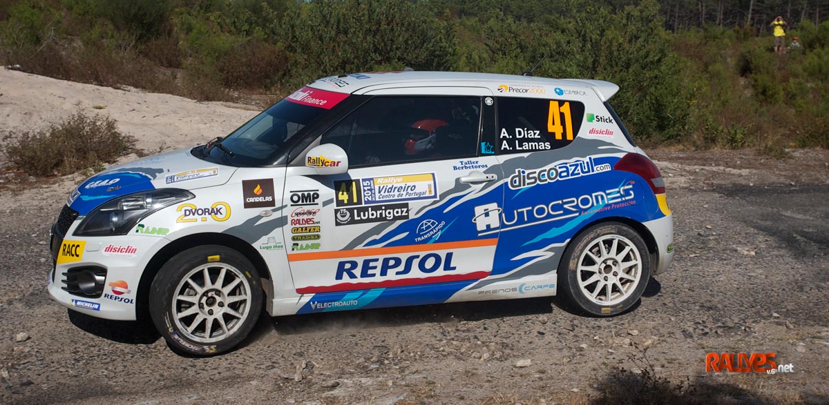 Adrián Díaz se lleva la Copa Suzuki Swift en el Rali Vidreiro