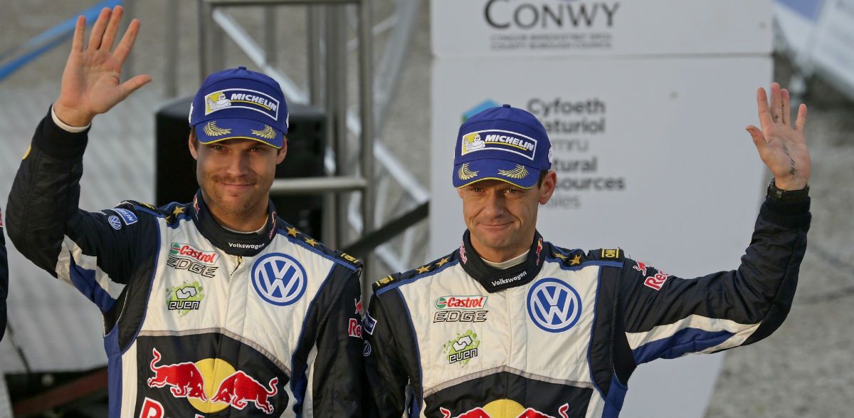 Andreas Mikkelsen y Ola Floene, Rallye de Gales 2015.