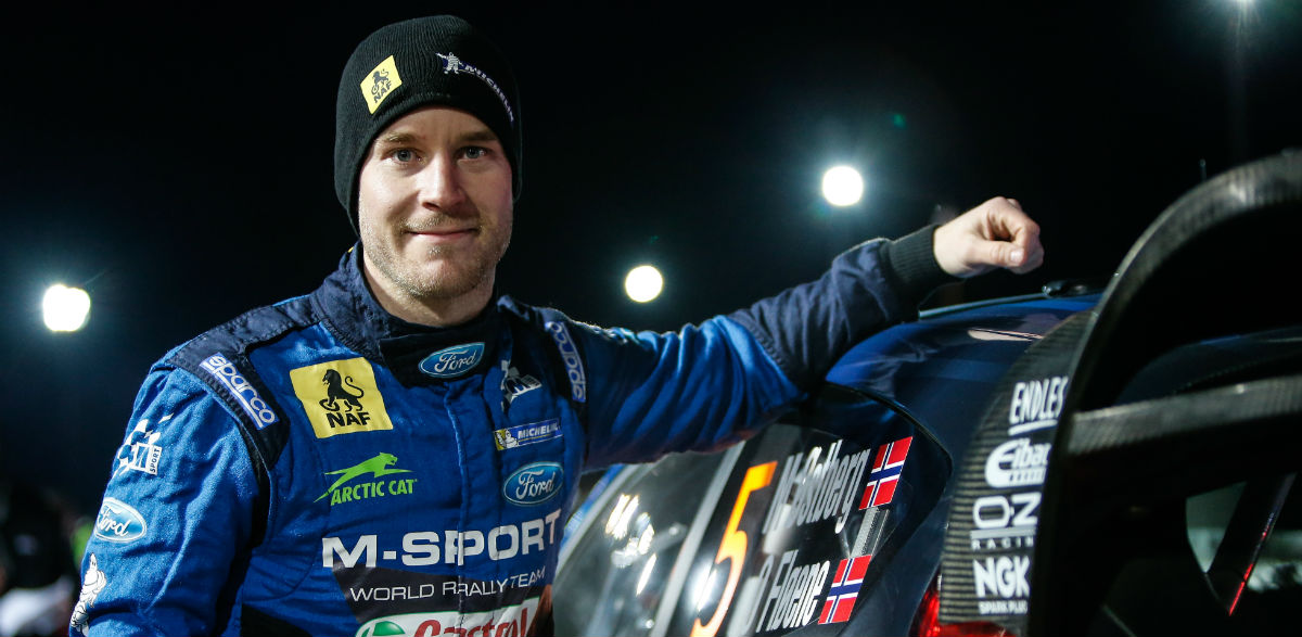 Mads Ostberg, en un Ford Fiesta privado de M-Sport