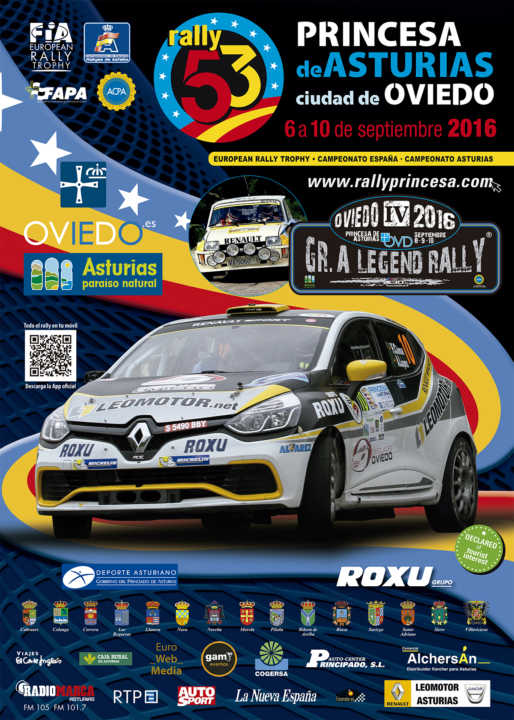 Listas de inscritos oficiales del Rallye Princesa de Asturias