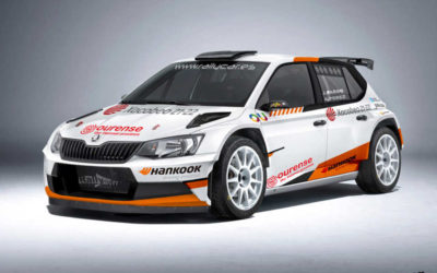 Javier Pardo en el ERC 2022 con un Skoda Fabia Rally2