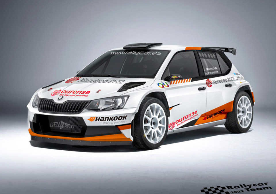 Javier Pardo en el ERC 2022 con un Skoda Fabia Rally2